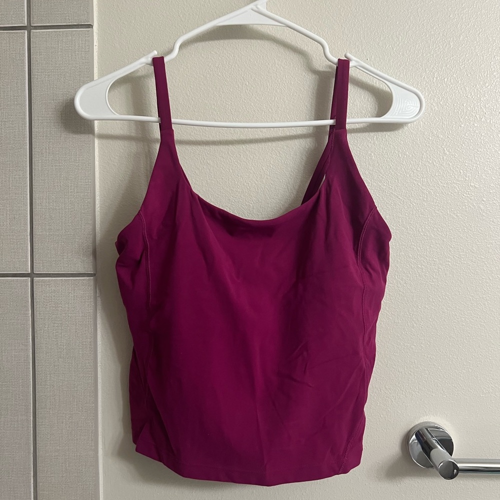 Lululemon Strappy Nulu Shelf Tank in Magenta Purple